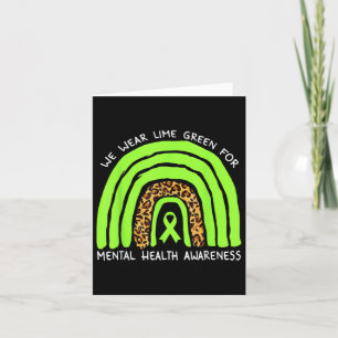We Draag Lime Green Rainbow voor geestelijke gezon Kaart