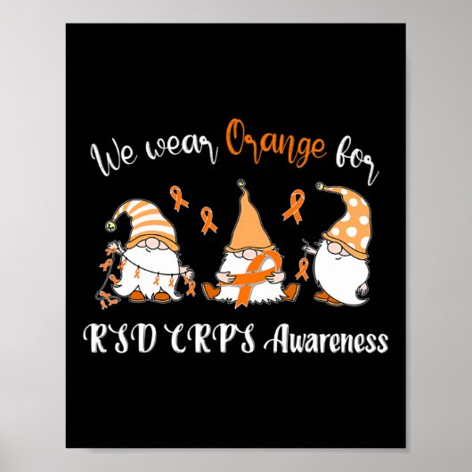 We Draag met Sinaasappel voor RSD CRPS Awareness Poster (Voorkant)