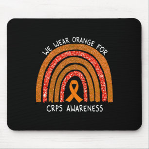 We Draag Oranje lint voor CRPS Awareness Rainbow Muismat