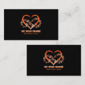 We Draag Oranje multiple sclerose bewustzijn Visitekaartje (Voorkant / Achterkant)