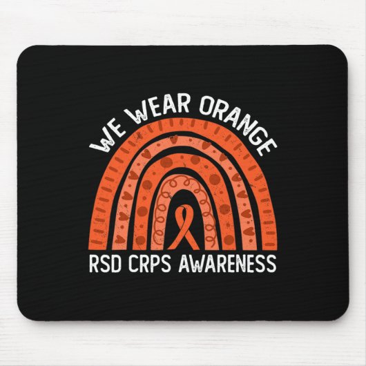 We Draag Oranje regenboog voor RSD CRPS-bewustzijn Muismat (Voorkant)