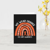 We Draag Oranje voor RSD CRPS-bewustzijn Kaart (Gele Bloem)