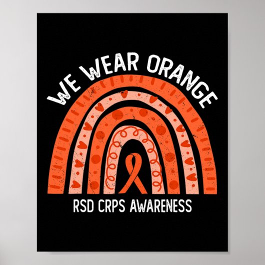We Draag Oranje voor RSD CRPS-bewustzijn Poster (Voorkant)