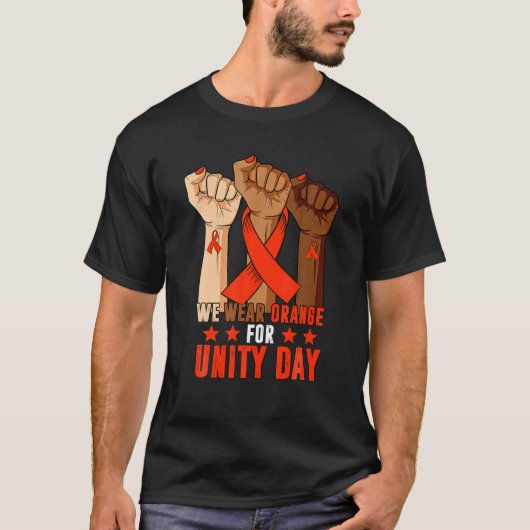 We Draag Oranje voor Unity Day T-shirt (Voorkant)
