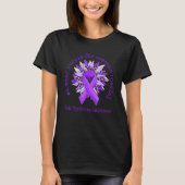 We Draag Paars Rett Syndrome Awareness Sunflower L T-shirt (Voorkant)