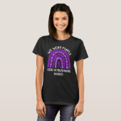 We Draag Paars voor Chronic Vestibular Migraine Aw T-shirt (Voorkant volledig)
