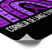 We Draag Paars voor Cornelia de Lange Syndrome Awa Poster (Hoek)