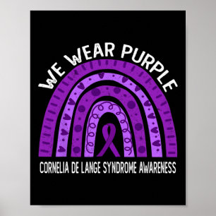 We Draag Paars voor Cornelia de Lange Syndrome Awa Poster