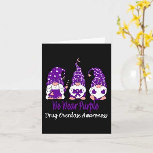 We Draag Paars voor geneesmiddelenoverdosering Kaart (Gele Bloem)