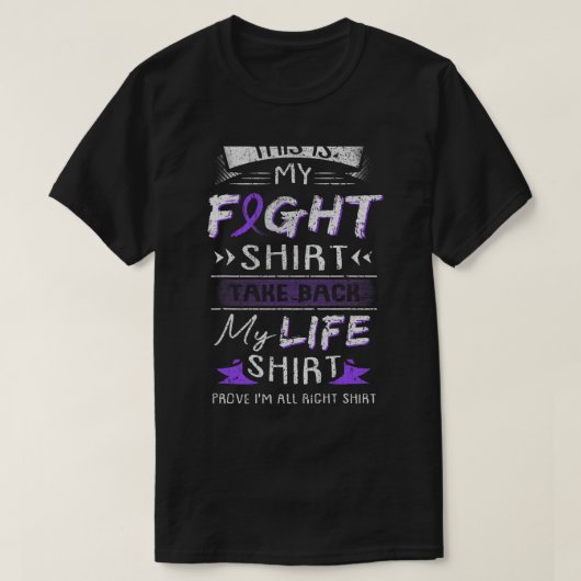 We Draag Paarse Arnold Chiari Malformation Awarene T-shirt (Design voorkant)