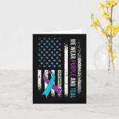 We Draag Paarse en Blauwgroen Kaart (Gele Bloem)