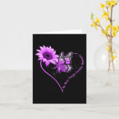 We Draag Paarse Lint Zonnebloem Overdosis Awarenes Kaart (Gele Bloem)