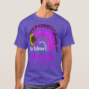 We Draag Paarse migraine Hoofdpijn Bewustheid Rege T-shirt