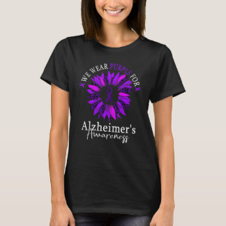 We Draag Paarse voor Alzheimer Bewustzijn Leopard  T-shirt