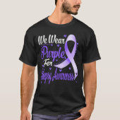 We Draag Paarse voor Epilepsiebewustzijn T-shirt (Voorkant)