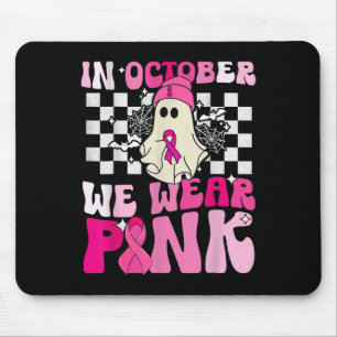 We Draag Pink Funny Ghost Halloween borstkanker Muismat