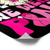 We Draag Pink Funny Ghost Halloween borstkanker Poster (Hoek)