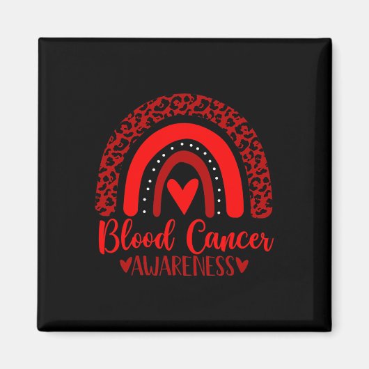 we draag Red Rainbow awsewome voor Blood Cancer Aw Magneet (Voorkant)