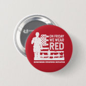 We Draag Red Vrijdag Soldier Ronde Button 5,7 Cm (Voorkant /achterkant)