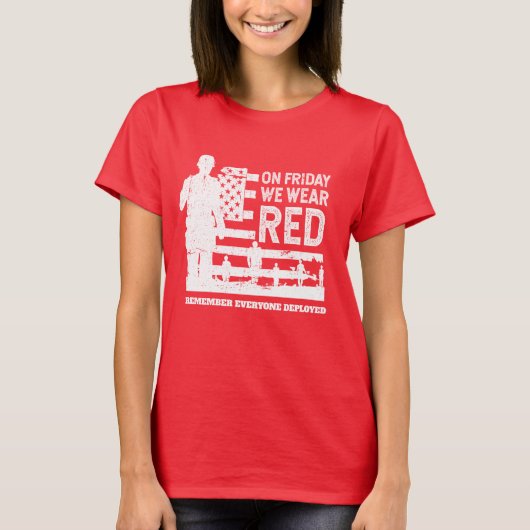 We Draag Red Vrijdag Soldier T-shirt (Voorkant)