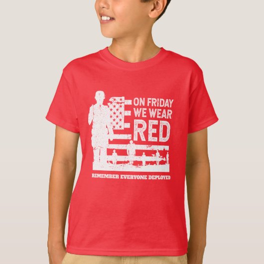 We Draag Red Vrijdag Soldier T-shirt (Voorkant)