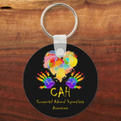 We Draag regenbooghartslag voor aangeboren bijnier Sleutelhanger (Voorkant)