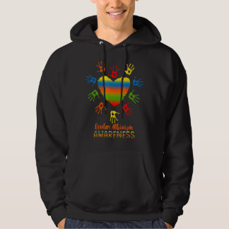 We Draag regenbooghartslag voor oraal albinisme. Hoodie