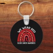 We Draag rood voor de bekendheid met bloedkanker 2 Sleutelhanger (Voorkant)