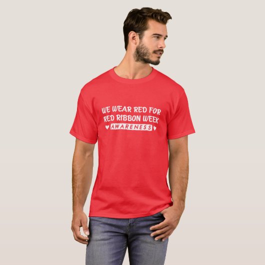We Draag rood voor de rode lintweek T-shirt (Voorkant volledig)