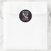 We Draag roze borstkankerbewustwording Ronde Sticker (Tas)