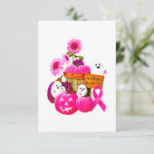 We Draag roze geesten en pompoenen voor borstkanke Bedankkaart (Staand voorkant)