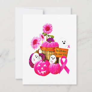 We Draag roze geesten en pompoenen voor borstkanke Kaart