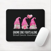 We Draag roze gnoom gnomen Breast Cancer Bewusthei Muismat (Met muis)