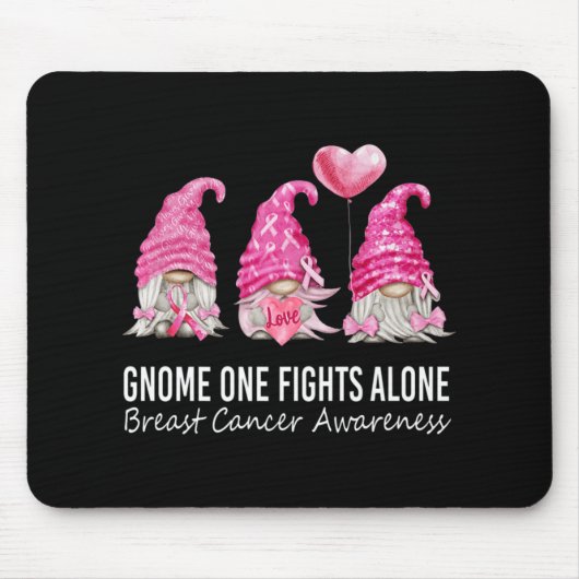 We Draag roze gnoom gnomen Breast Cancer Bewusthei Muismat (Voorkant)