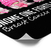 We Draag roze gnoom gnomen Breast Cancer Bewusthei Poster (Hoek)