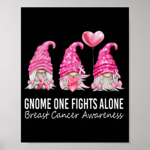 We Draag roze gnoom gnomen Breast Cancer Bewusthei Poster