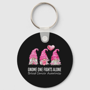 We Draag roze gnoom gnomen Breast Cancer Bewusthei Sleutelhanger