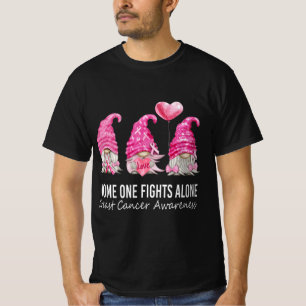 We Draag roze gnoom gnomen Breast Cancer Bewusthei T-shirt