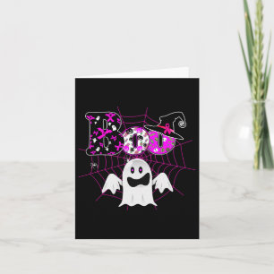 We Draag roze heks Pet Boo Ghost Breast Cancer Hal Kaart