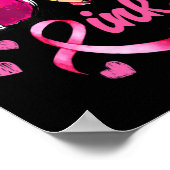 We Draag roze leraar borstkanker Poster (Hoek)