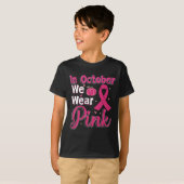 We Draag roze lint borstkankerbewustzijnsHerfst P T-shirt (Voorkant volledig)