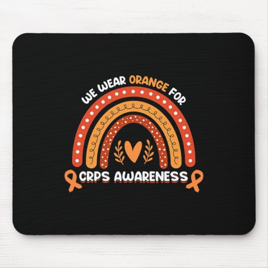 We Draag Sinaasappel voor CRPS Awareness Maand Sin Muismat (Voorkant)