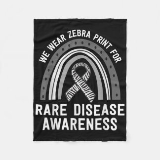 We Draag Zebra Print Rare Disease Awareness Eds Fa Fleece Deken