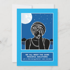 We dragen allemaal dezelfde 2-flatkaart van 5 x 7  aankondiging