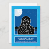 We dragen allemaal dezelfde 3-flatkaart van 5 x 7  aankondiging (Voorkant / Achterkant)