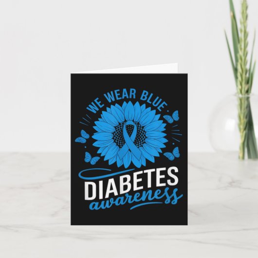 We dragen blauw in de Diabetes Bewustzijnsmaand  Kaart (Voorkant)