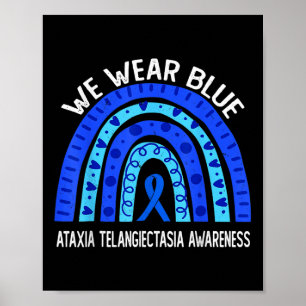 We dragen blauw voor Ataxia Telangiectasia bewustz Poster