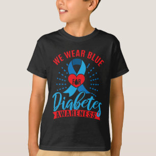 We dragen blauw voor diabetesbewustzijn  t-shirt