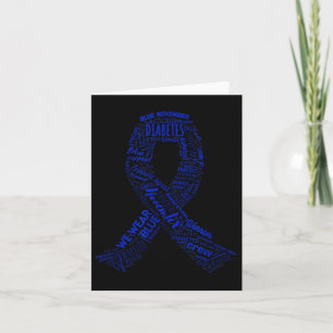 We dragen blauwe november diabetes bewustzijn onde kaart