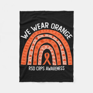 We dragen oranje voor Rsd Crps bewustzijn Fleece Deken